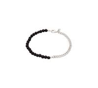 KUZZOI - Bracciale beads Lava Nero 925 Sterling Silver Gioielli da uomo 1 pieces male
