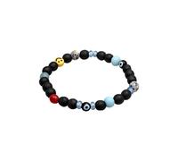 KUZZOI - Bracciale beads male Occhio diabolico 925 Sterling Silver Gioielli da uomo 1 pieces