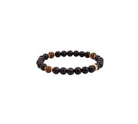KUZZOI - Bracciale beads Onyx Nero 925 Sterling Silver Gold-plated Bracciali e Braccialetti 1 pieces male