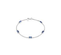 KUZZOI - Bracciale con Pietre Rettangolo Zaffiro Sintetico Blu 925 Sterling Silver Gioielli da uomo 1 pieces male