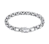 Kuzzoi, bracciale da uomo in argento 925, massiccio, 7 mm, lunghezza 19 cm/21 cm/23 cm, con scatola portagioie, 335113 e Argento, cod. 335113-021