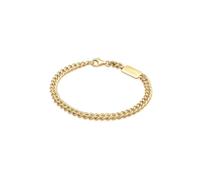 Kuzzoi Bracciale da uomo in argento sterling 925 placcato oro con chiusura a moschettone, lunghezza 19-23 cm, 0201581124
