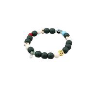 KUZZOI - Braccialetto beads uomo Resina Argento Bracciali e Braccialetti 1 pieces male