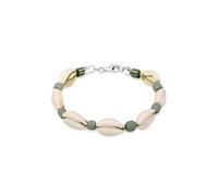 Kuzzoi Buddha 0208342924 - Bracciale da surfista da uomo, in argento sterling 925, lunghezza 19 cm -23 cm, colore: verde, 19.00, Argento sterling Vetro Nylon