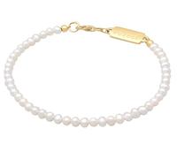 Kuzzoi Buddha - Bracciale da uomo con perle ovali d'acqua dolce (3 mm) in argento Sterling 925, con perle di lunghezza 19-21 cm, Argento sterling Argento sterling perla