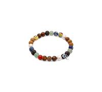 KUZZOI - Bracciale argento con Faccina Sorridente Agata Blu 925 Sterling Silver Gioielli da uomo 1 pieces male
