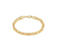 Kuzzoi Buddha - Bracciale da uomo in argento 925, catena bizantina (5 mm), 21 centimeters, Argento sterling