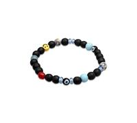KUZZOI - Bracciale beads male Occhio diabolico 925 Sterling Silver Gioielli da uomo 1 pieces