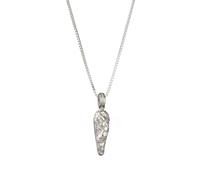 Kuzzoi Collana da uomo con ciondolo a goccia (17 mm) per uomo in argento sterling 925, realizzata a mano, lunghezza: 55 cm, 55 cm, Argento sterling, Nessuna pietra preziosa