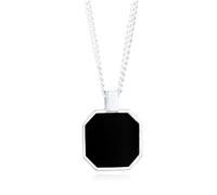Kuzzoi Collana da uomo con ciondolo smaltato (14 mm) per uomo in argento sterling 925, realizzata a mano, lunghezza: 55 cm, 55 cm, Argento sterling Smaltato, Nessuna pietra preziosa