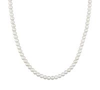 Kuzzoi Collana da uomo con perle di conchiglia (6 mm) per uomo in argento sterling 925, realizzata a mano, lunghezza: 50 cm, 50 cm, Argento sterling Perla, Nessuna pietra preziosa