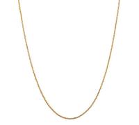 Kuzzoi Collana da uomo in argento 925, cordoncino rotondo, argento placcato oro (2 mm), collana dorata senza ciondolo, effetto ritorto
