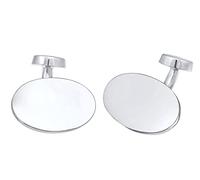 Kuzzoi Cufflinks - Gemelli da uomo, forma ovale, in argento sterling 925, gioielli classici per la camicia, elegante regalo da uomo per matrimonio e compleanno, standard, Argento, Agata