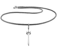 Kuzzoi Uomo d' argento della collana con massiccia spada del pendente, in argento Sterling ossidato, lunghezza 50 cm, Re catena uomo collana con ciondolo, di altissima qualità e lavorato a mano