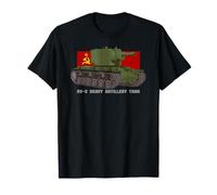 KV-2 Heavy Artillery Tank Russian WW2 Bandiera della Russia Maglietta