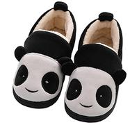 KVbabby Pantofole Bambino Invernali Pantofole Ragazze Ciabatte Bambine Warm Scarpe di Cotone Antiscivolo Interne Slipper Donne Panda Comode Nero 38-39 EU (Produttore : 260)