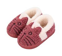 KVbabby Pantofole Bambino Invernali Pantofole Ragazze Ciabatte Bambine Warm Scarpe di Cotone Antiscivolo Interne Slipper Donne Panda Comode 30-31 EU (Produttore : 210) rosso2