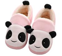 KVbabby Pantofole Bambino Invernali Pantofole Ragazze Ciabatte Bambine Warm Scarpe di Cotone Antiscivolo Interne Slipper Donne Panda Comode Rosa 33-34 EU (Produttore : 230)