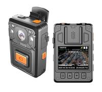 KVBRUI 1440P 4G Body Worn Camera GPS Video Recorder Front Big Recoriding Button Night Vision Police DVR(64GB)