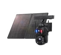 KVBRUI Telecamera di Sicurezza 4G LTE con Pannello Solare da 20 W, Batteria da 20000 mAh, Zoom 20X, Doppia Lente, Telecamera WiFi, rilevamento Umano PIR(WiFi ADD 64GB)