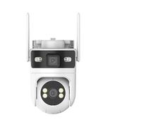 KVBRUI Telecamera di Sicurezza PTZ a Doppio Schermo con rilevamento del Movimento, monitoraggio Automatico, Telecamera di sorveglianza CCTV, Wi-Fi for Esterni, 4K, 8 MP(US Plug,6MP No SD Card)