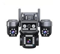 KVBRUI Telecamera di Sicurezza WiFi 10K 20MP 4 Lenti 4 schermi 360° PTZ 16X Zoom Impermeabile for la sorveglianza Domestica CCTV Telecamera Video for Esterni(EU Plug,10K 20MP 64G Card)
