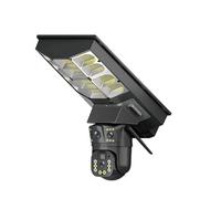 KVBRUI Telecamera di sorveglianza WiFi Integrata con lampione Solare V380 PRO, Telecamera di Sicurezza CCTV con Tre schermi da 12 MP(WiFi LAMPCAM ADD 32G)