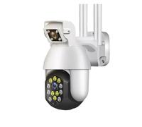 KVBRUI Telecamera IP Dome PTZ a Colori con Doppio Obiettivo 2MP 1080P, rilevamento del Movimento umanoide AI, Monitor di Sicurezza CCTV for la casa(2MP No Card)