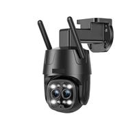 KVBRUI Telecamera IP Sim 5G WiFi 4G con Doppio Obiettivo, Zoom Ottico, Telecamera di Sicurezza PTZ da Esterno a 360°, monitoraggio Automatico, CCTV, Visione Notturna a Colori(1/2.8'')