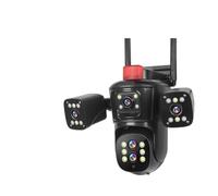 KVBRUI Telecamera IP WiFi da 20 MP a Quattro schermi, Zoom Ottico 10x, Cinque obiettivi, PTZ, monitoraggio Automatico, Impermeabile, for Esterni(AU Plug,10K 10xZoom No Card)