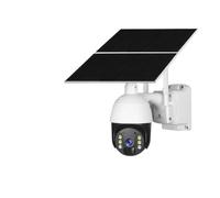 KVBRUI Telecamera Solare 24 Ore su 24, Zoom 20X, Pannello 20W, Telecamera di sorveglianza PTZ Wi-Fi for Esterni, batterie Integrate da 30000 mAh(4G No Zoom 64G)
