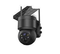 KVBRUI Telecamera Solare Wi-Fi for Esterni, telecamere di sorveglianza IP da 4 MP con Pannello Solare, rilevamento Umano PIR, Batteria Ricaricabile da 7800 mAh(Black ADD 32GB Card)