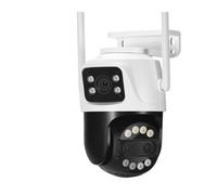 KVBRUI Telecamera Wi-Fi 12MP 6K con Zoom 8X, Doppio Schermo, rilevamento Umano, monitoraggio Automatico, Telecamera di sorveglianza di Sicurezza for Esterni CCTV(8MP No SD Card)