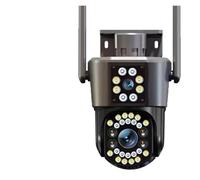 KVBRUI Telecamera WiFi HD 8K da 16 MP for Esterni, Zoom 12X, Quattro Lenti, Tre schermi, monitoraggio Automatico, Protezione di Sicurezza, videosorveglianza PTZ 4K, CCTV(US Plug,4K 8MP Cam)
