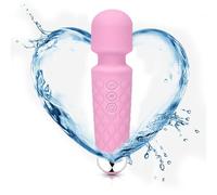 Kverg Piccolo massaggiatore manuale per la schiena, strumento a percussione portatile per tessuti profondi, per alleviare il dolore di tutto il corpo, regalo per uomini e donne (rosa)