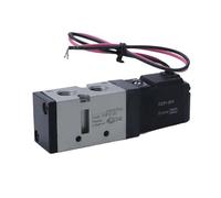 Kvf3130 Elettrovalvola A doppia testa Doppio controllo 5 vie 2 posizioni Mantenimento spegnimento Valvola direzionale pneumatica(Lampholder type,DC12V)