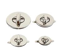 KVFRTGZHJ Chiusure a scatto con chiusura a girello per borse Chiusura a scatto in metallo ovale multicolore, misure multiple, 5/10 pezzi(Silver,46X35mm-5Pcs)