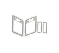 KVKQMLFEAW Centrale Interni Decorazione per Classe E per Coupé W207 C207 2009 2010 2011 2012 2013 Bocchetta Aria Condizionata Auto Cornice Laterale Cruscotto(Silver 4pcs)