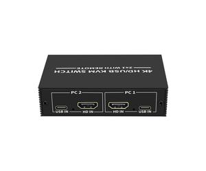 KVM 4K 60Hz Compatibile con , Selettore USB 2x1 per PC, Condivisione Monitor, Mouse e Tastiera, Porta 2x1