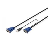 KVM Cable-Set,VGA, USB black, 1,8 m