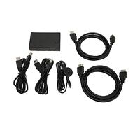 Kvm Interruttore 2 Porta Spina e Uso USB Hub 4K 30Hz HD Multimedia | Hd Multimedia interfaccia Kvm interruttore,Metallo,Compatibile 4K KVM201,Funzione 30Hz,Supported dispositivi