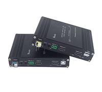 KVM Switch 1080P HDMI KVM Fiber Extender 2K@60Hz Ricetrasmettitore ottico video multifunzione, HDMI a Fiber Converter SM 20km, Supporto USB Mouse Keyboard RS232 GPIO 3.5mm Bidirezionale Stereo Audio