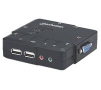 Manhattan KVM Switch 2 Porte USB/Audio Nero
