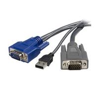 Startech Cavo Kvm 2 In 1 Vga. Usb. Ultrasottile. 1.8 M One Size Black