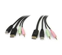 Startech 4 In 1 Usb Displayport Kvm Switch Cable One Size Black