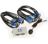 KVM Switch VGA USB 4 Porte Auto - Completo, Fornito Con Cordini Telecomando