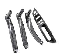 KVPYVYAMZ Maniglie Interne Portiere Auto per X5 per X6 per E70 per E71 per E72 2007-2014 4 Pezzi Set Car Interior Porta Bracciolo Pull Handle Cover Trim Set(RHD Carbon Set)