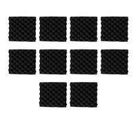 KVSERT 10Pcs 25X25X5CM Isolamento acustico Schiuma Studio Schiuma Acustica Trattamento Isolamento acustico Profilo Cuneo