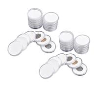 KVSERT 120 contenitori per monete da 46 mm per monete da 120 pezzi scatola rotonda in trasparente