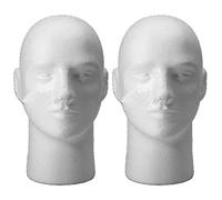 KVSERT 2 x femmina schiuma polistirolo manichino testa testa stand parrucca Display, 2